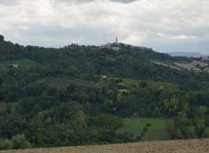 Blick vom Haus in die Berge