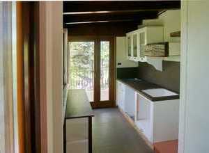 modern kitchen with balcony