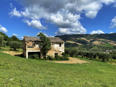 Grande casolare ben conservata all'interno di un vigneto.